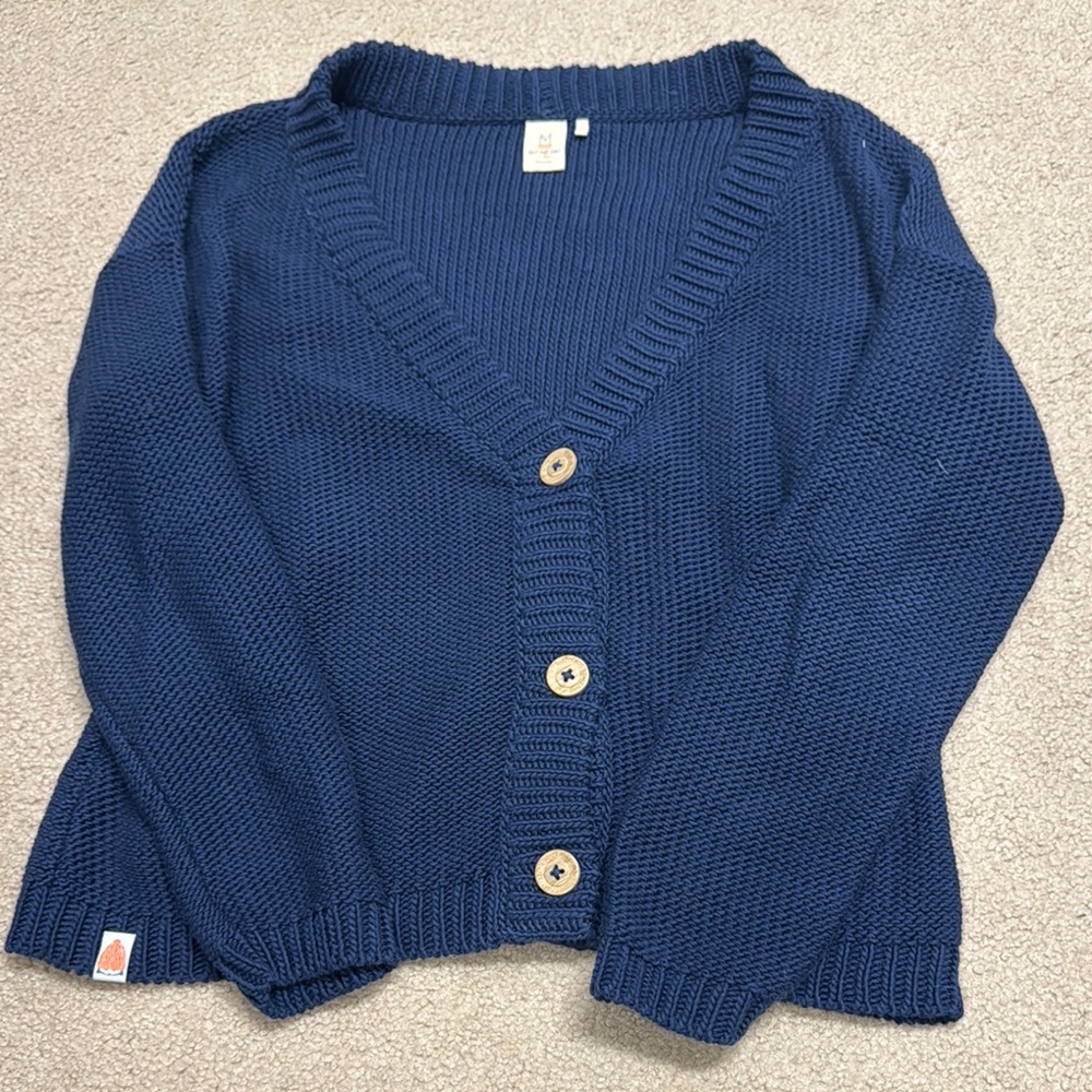 Shxt That I Knit Navy Blue Cabot Cardigan NWOT